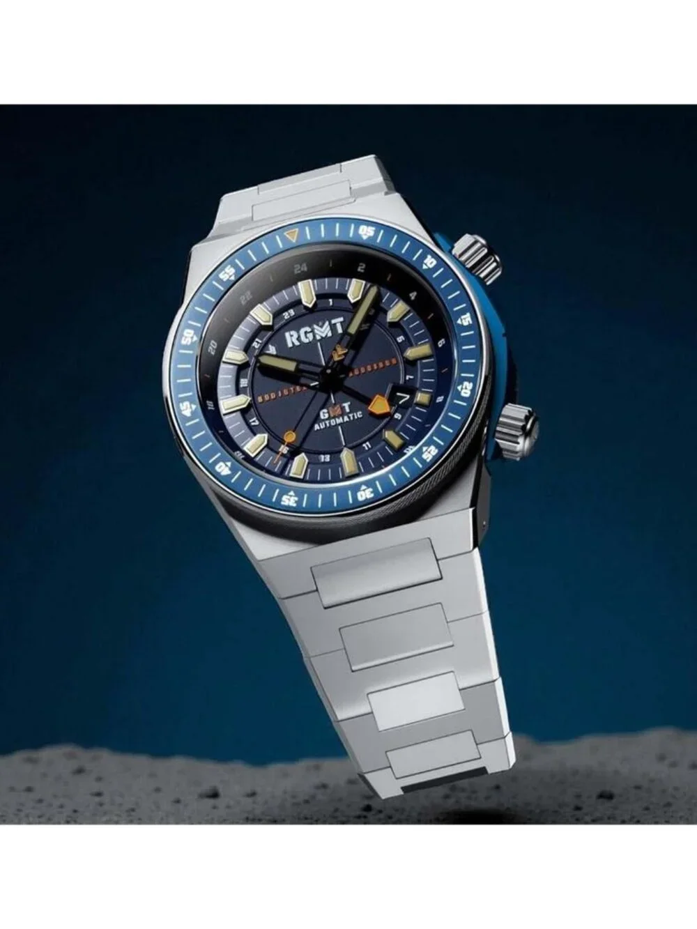 NWT Rgmt Marksman Automatic Blue Dial Men's Watch